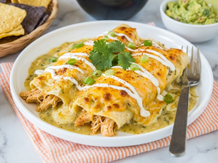 Enchiladas blancas de pollo