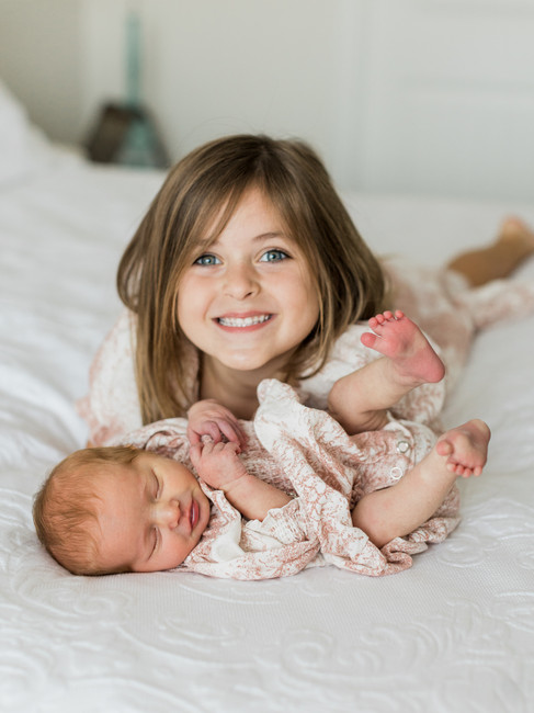 big sister and baby matching dresses
