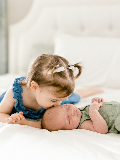 big sister newborn session