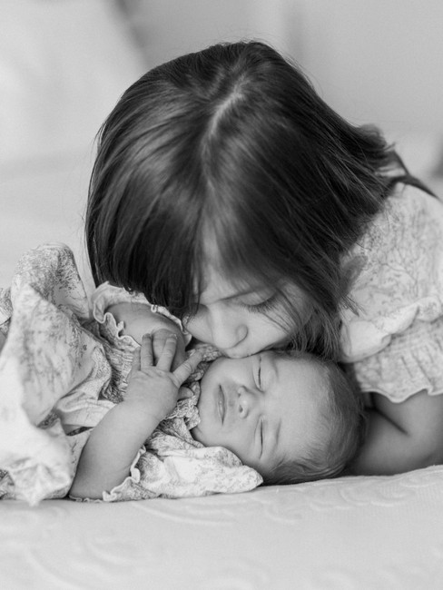 big sister and baby matching dresses