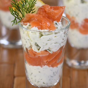 Verrines de Ricotta au Saumon Fumé & Aneth