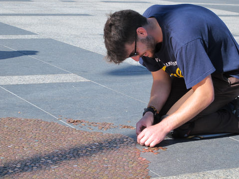 Ian on the penny project.