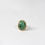Thumbnail: Gold Finish Green Stone & CZ Diamond Ring In Sterling SIlver
