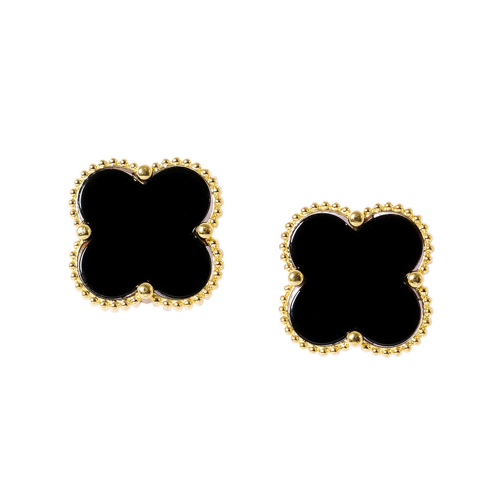 Thumbnail: Clover four leaf stud earings