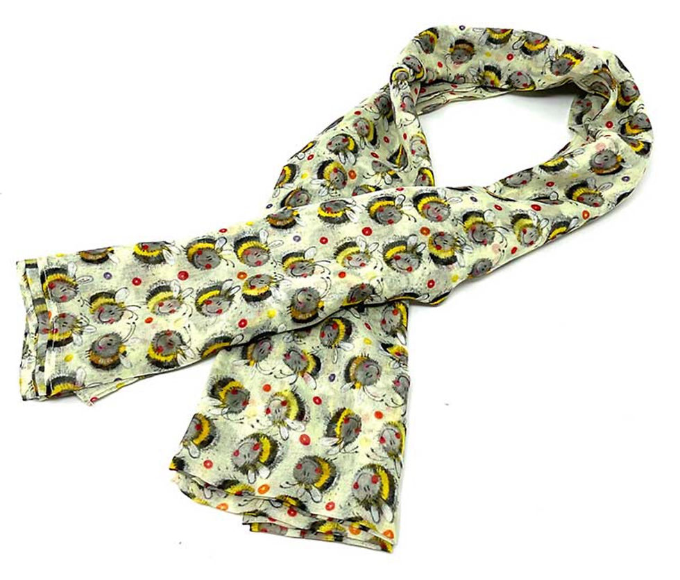 Bees Scarf by Alex Clark
