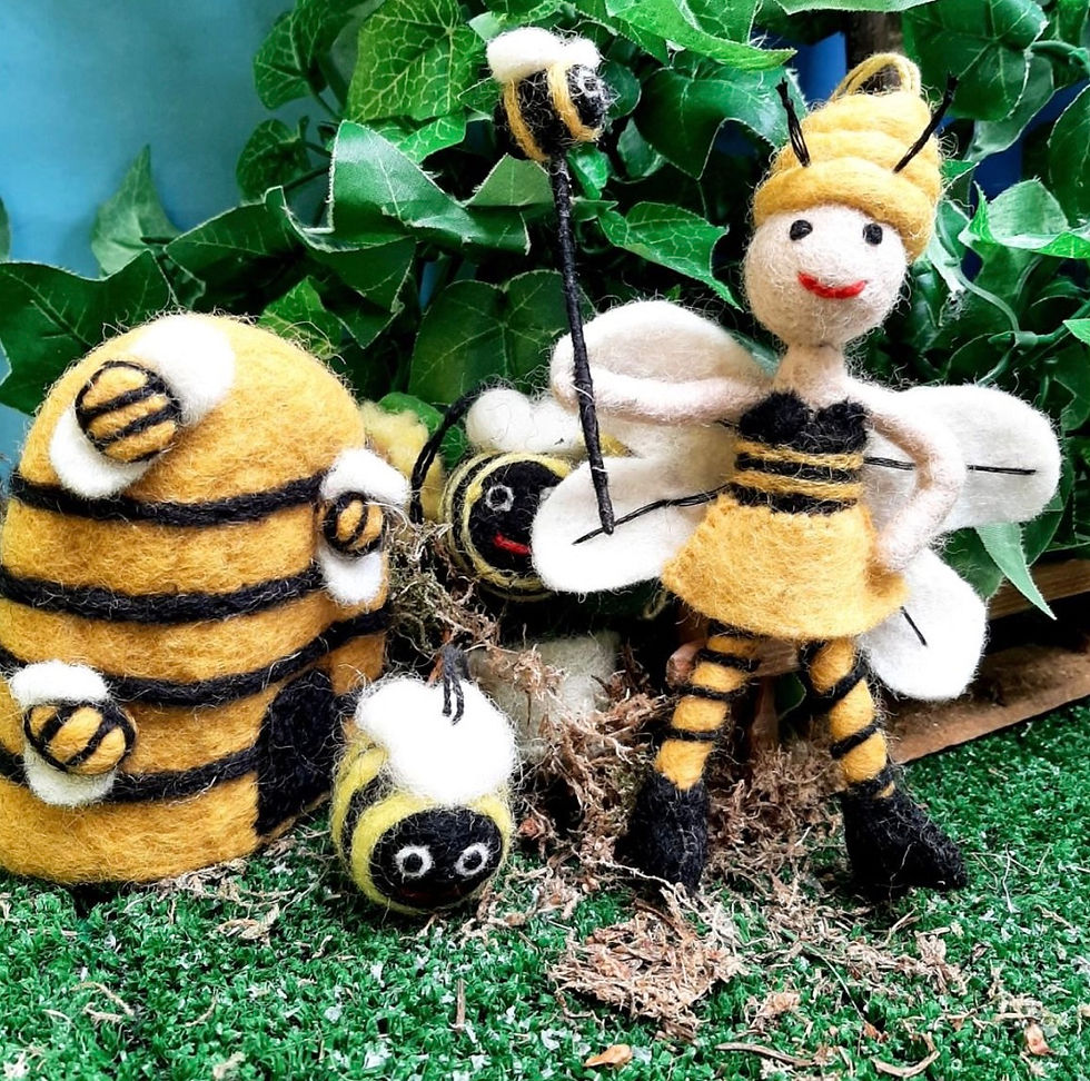 Thumbnail: Handmade Felt Daffodil Fairy Hanging Decoration