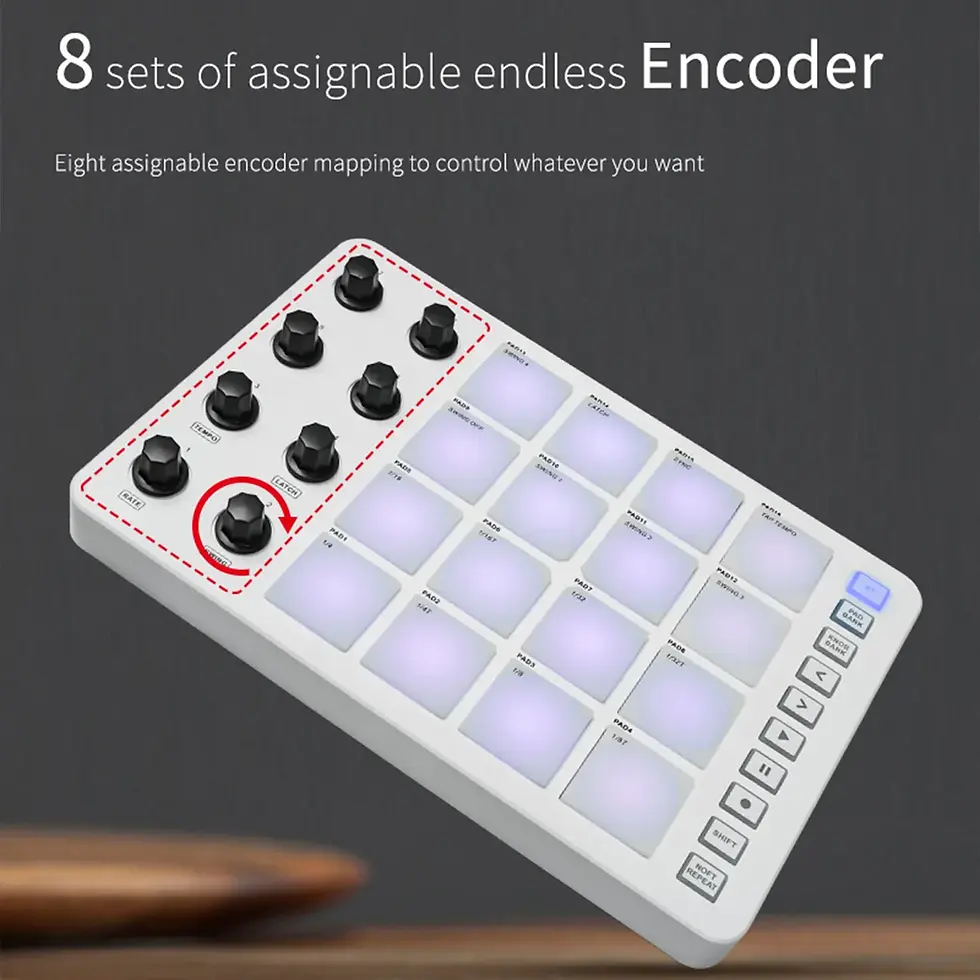 Thumbnail: M-Vave SMC-PAD Wireless MIDI Controller Suitable Percussion Keyboard USB-C