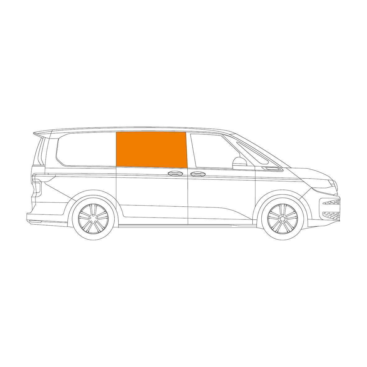 Termoclona pro posuvné dveře VW T7 Multivan