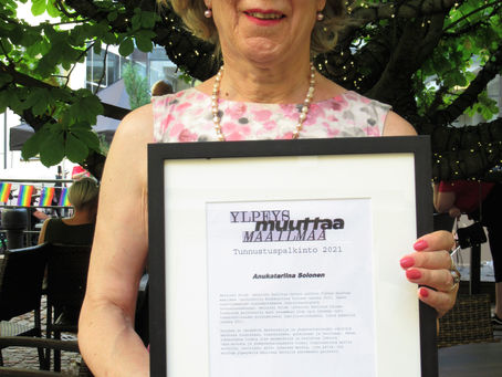 Tunnustuspalkinto Dreamwear Club ry:lle