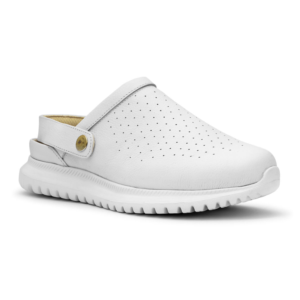 461 - Zapato Hospitalario de Cuero Tipo Mocasín para Mujer