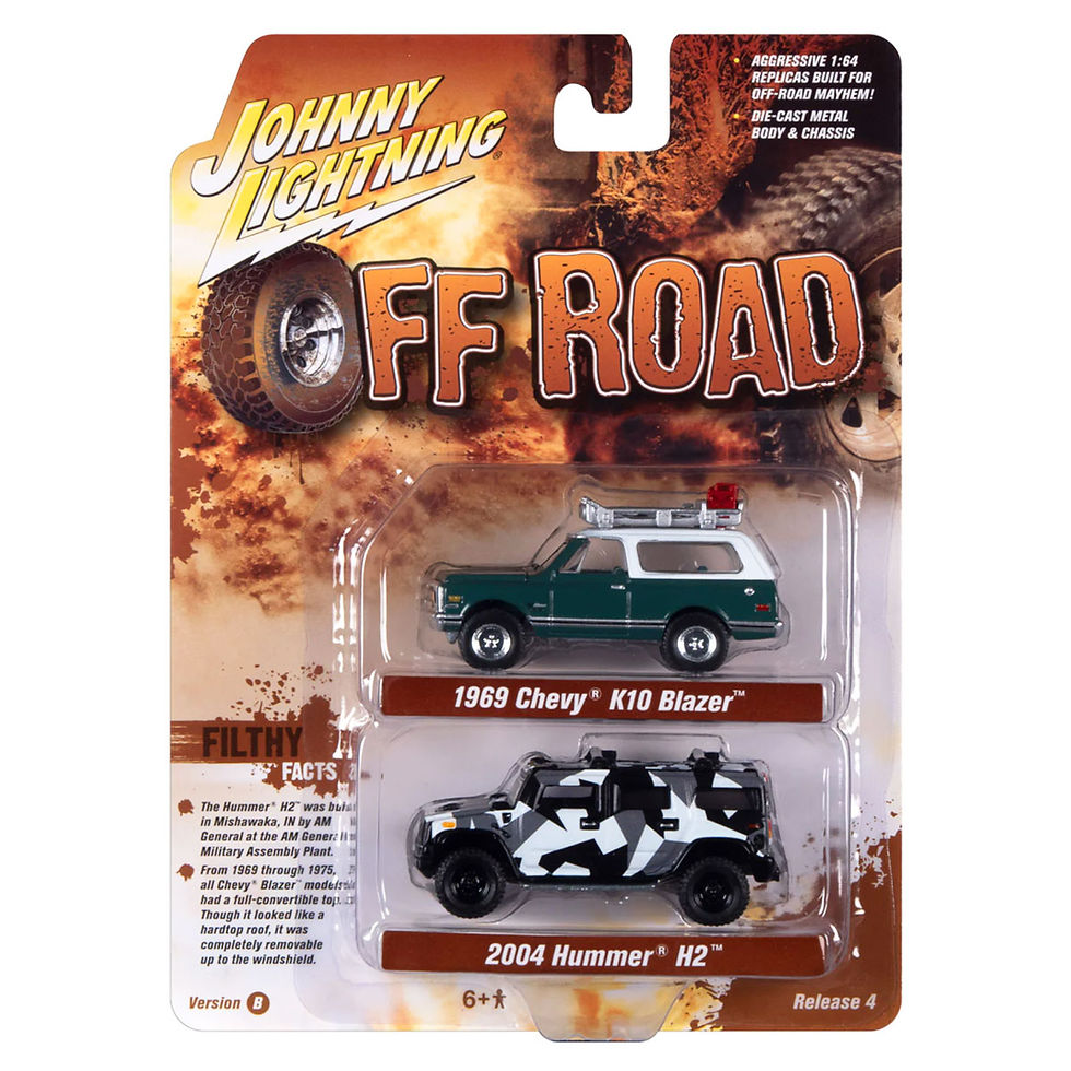 Miniatura: 1969 Chevrolet K10 Blazer & 2004 Hummer H2 Camouflage 'Off Road' (2-Pack) vB