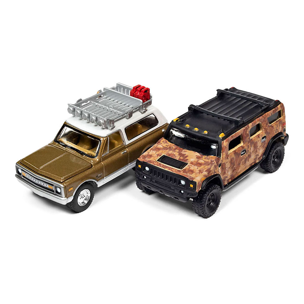 1969 Chevrolet K10 Blazer & 2004 Hummer H2 Camouflage 'Off Road' (2-Pack) vA