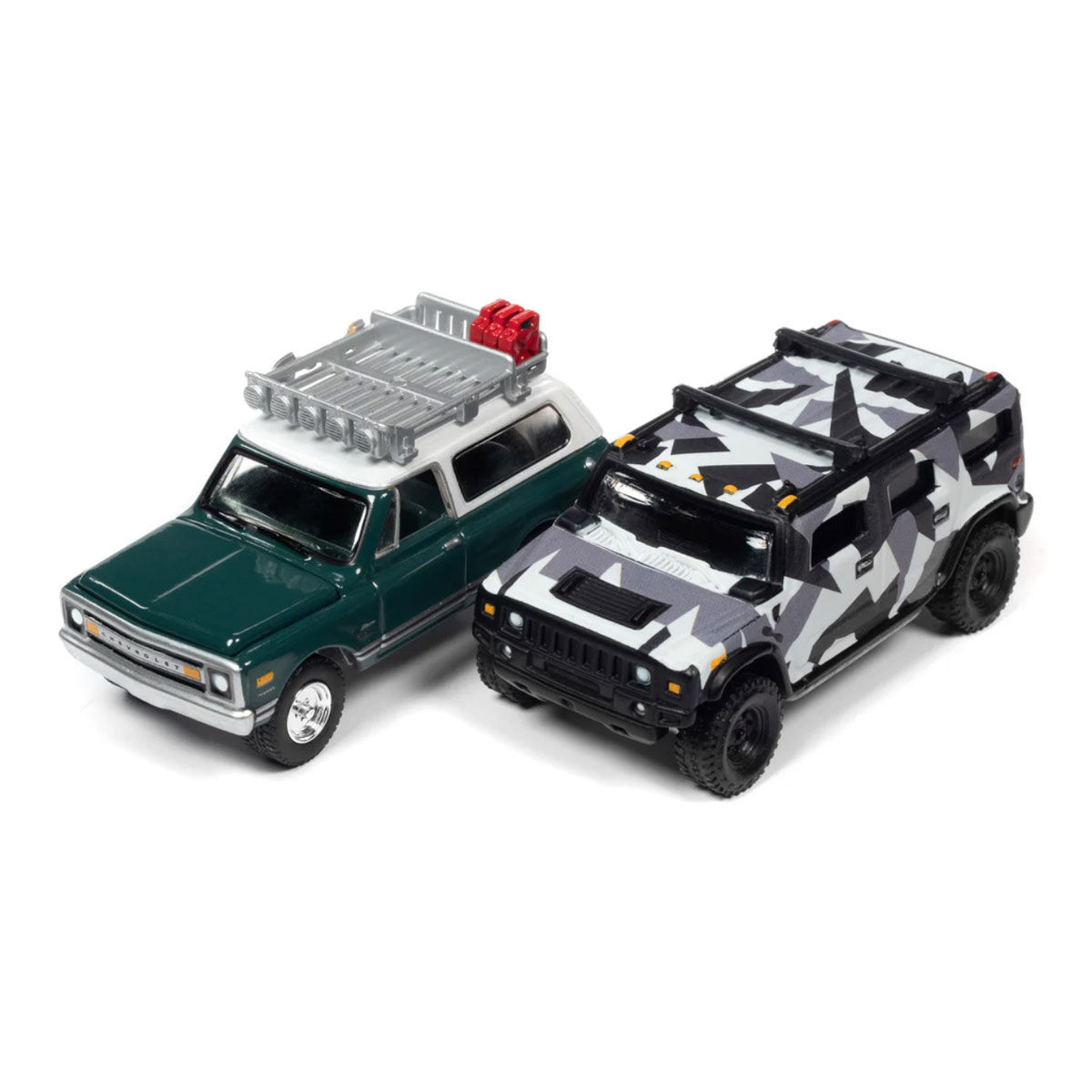 1969 Chevrolet K10 Blazer & 2004 Hummer H2 Camouflage 'Off Road' (2-Pack) vB