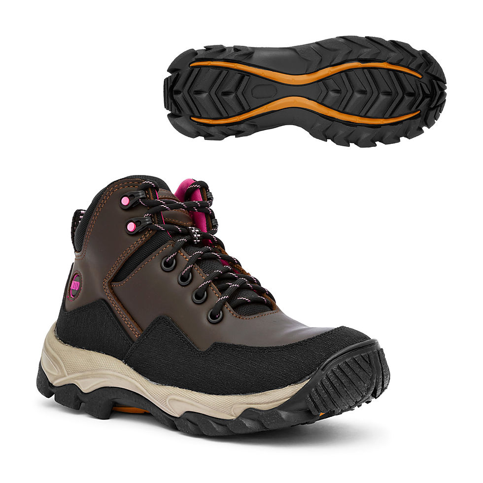 Miniatura: 530 - Botín de Trabajo para Mujer tipo Trekking CAUCHO-EVA, vista perspectiva frontal del par