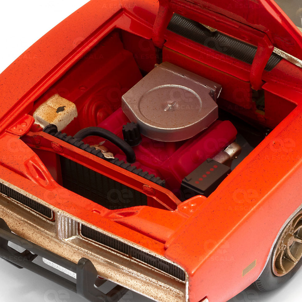 Miniatura: Réplica a escala 1:18, 1969 Dodge Charger 'General Lee', vista del motor