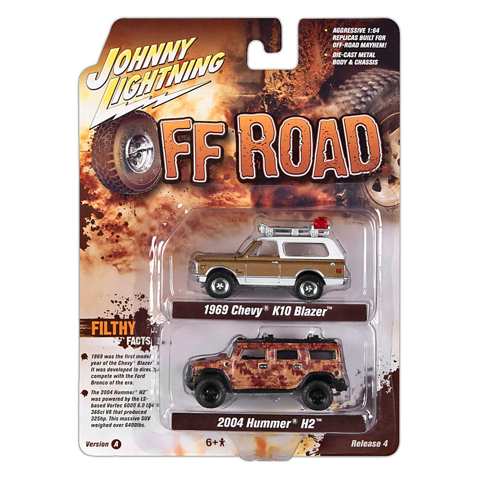 Miniatura: 1969 Chevrolet K10 Blazer & 2004 Hummer H2 Camouflage 'Off Road' (2-Pack) vA