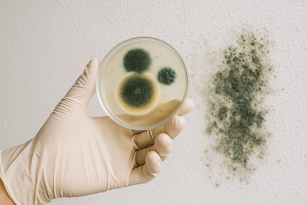 Schimmelsporen werden vom Schimmelscout aufgedeckt. Ein Service des Sachverständigenbüro Walter aus Nachrodt-Niblingwerde