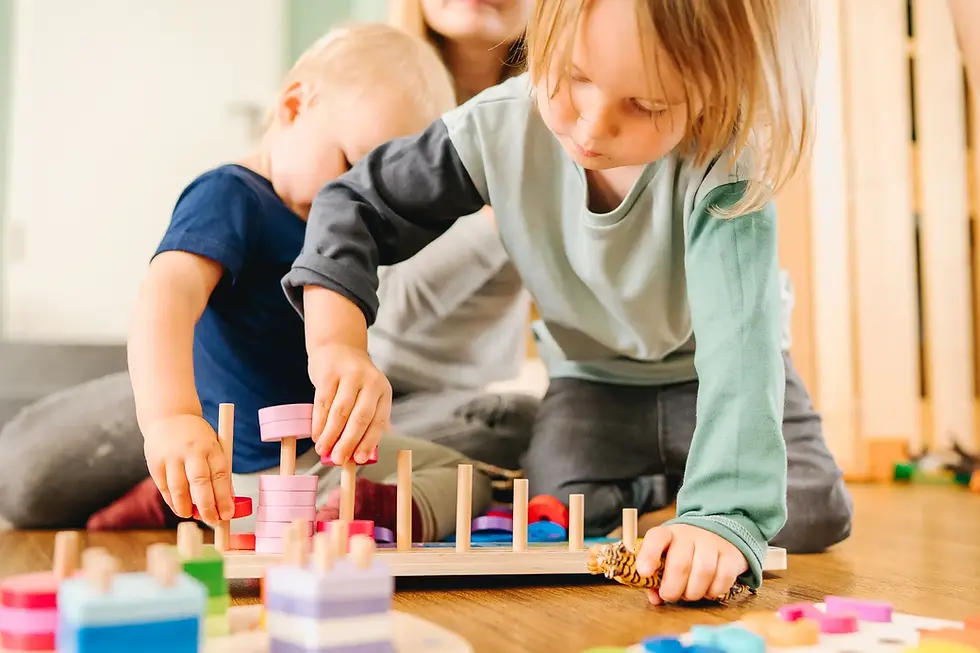 Children absorbed in free play