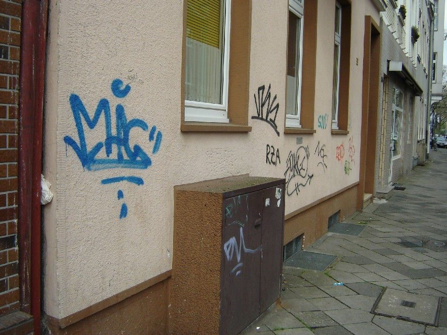 Graffiti auf einem Privatobjekt in Düsseldorf