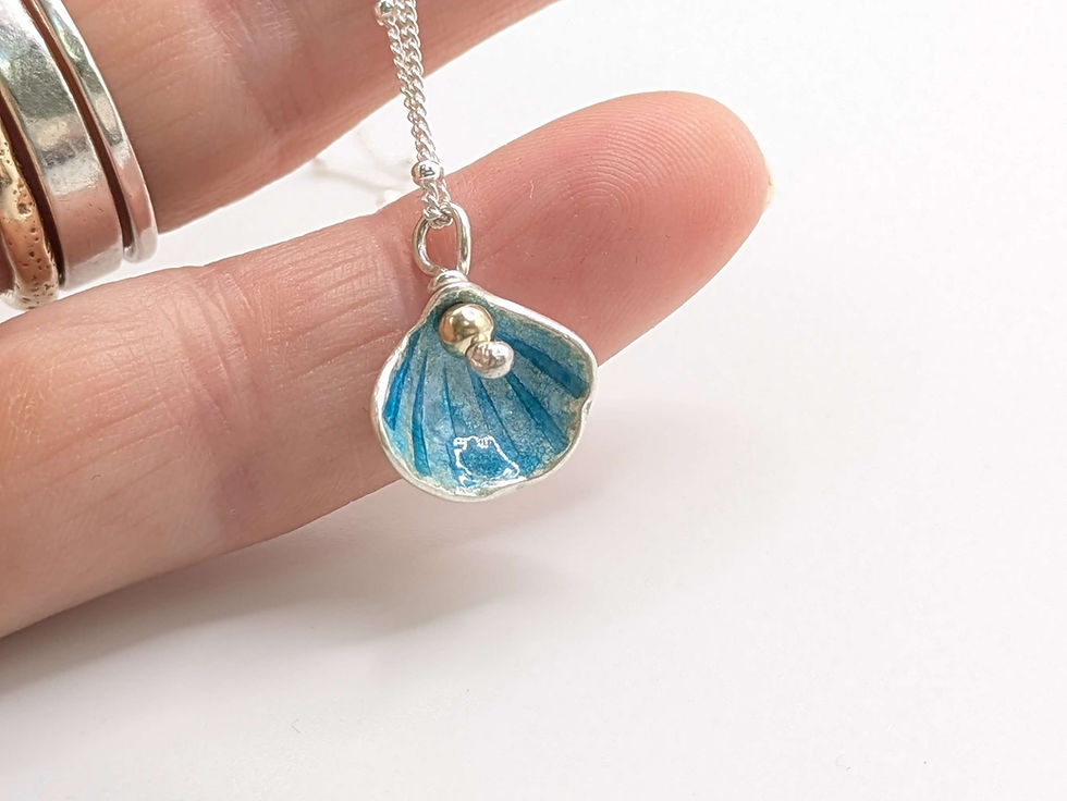 Thumbnail: Coastal Enamel Shell Necklace