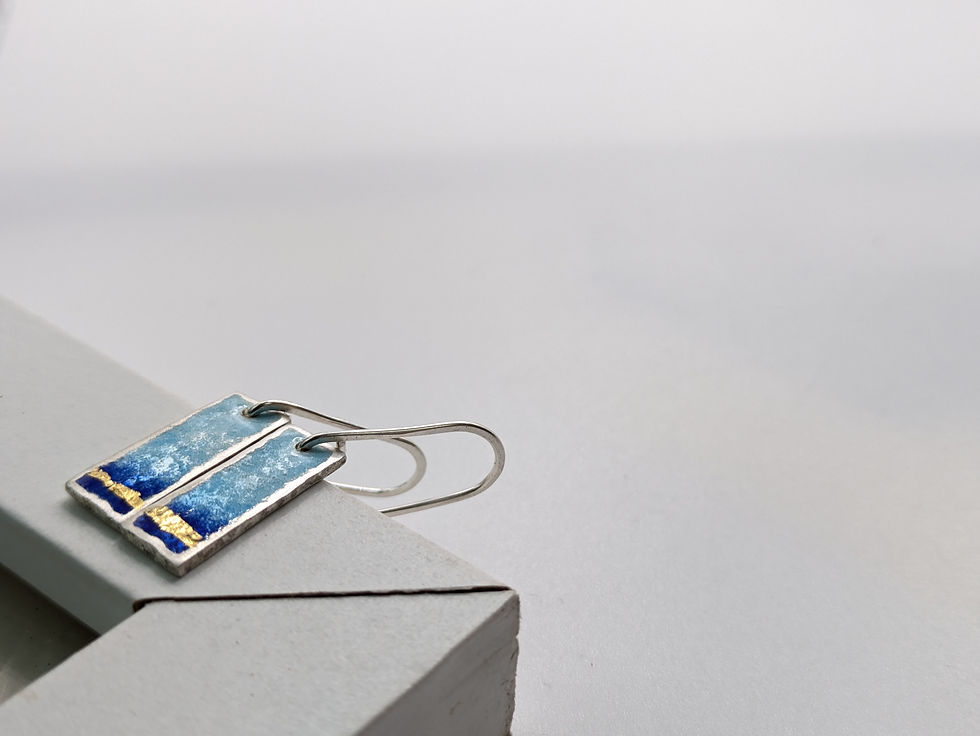 Coastal Enamel Bar Earrings