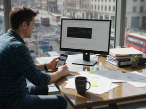 Marketing manager analyzing automotive website leads