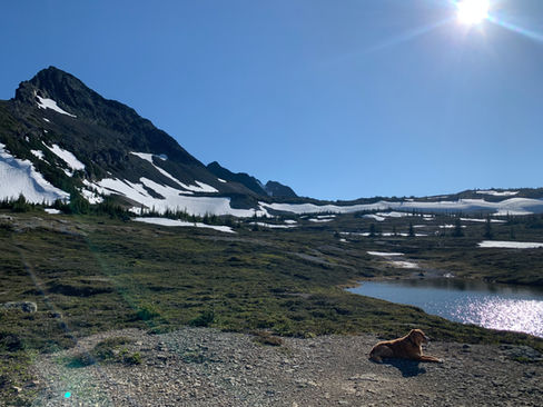 Initial tarns on Illal Lake hike, near Coquihalla Pass, BC