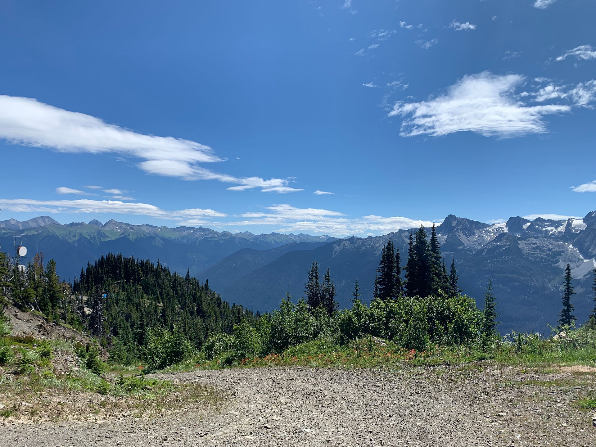 View of top of final portion of drive to Kafir Peak.