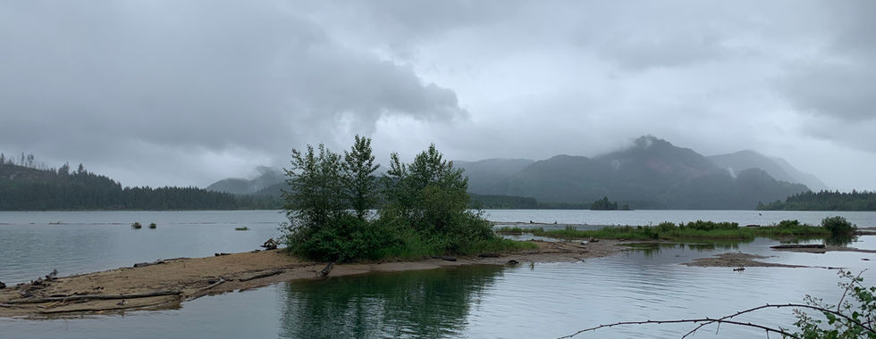 View from Second Beach of Stave Lake.