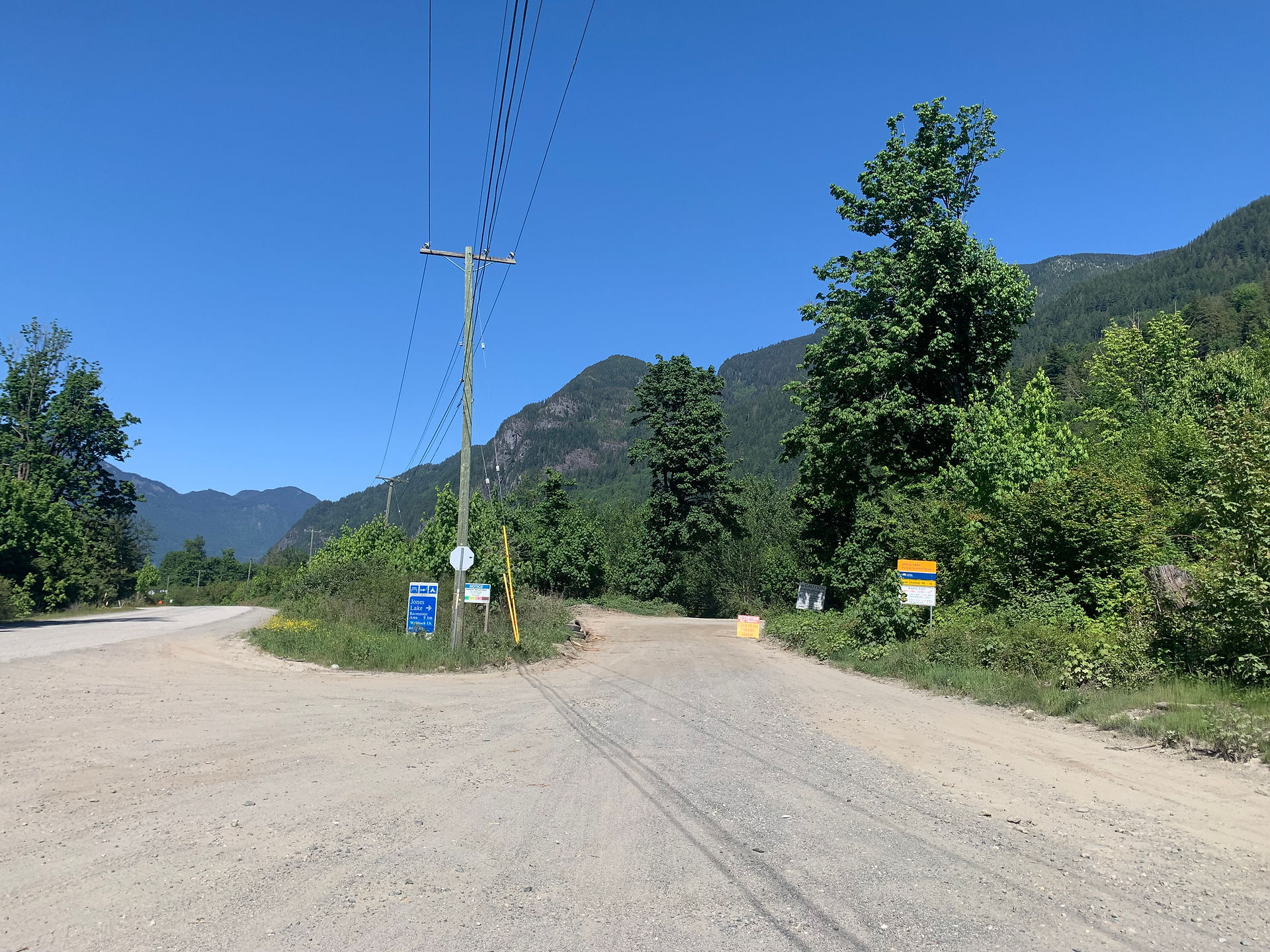 Jones Lake (Wahleach Lake) access route.