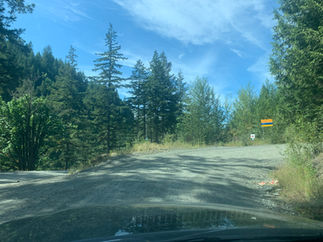 Intersection for Chipmunk FSR and Upper Bridal Falls overland route.