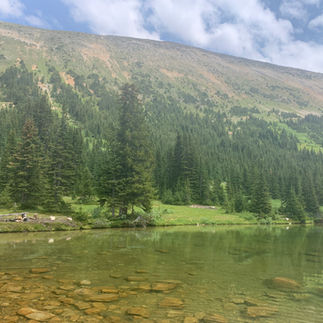 View of lakeside campsite at Blowdown Lake.