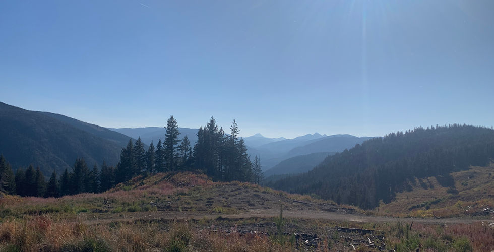 Big views looking south on Murphy Lakes and Grasshopper ridge overland route