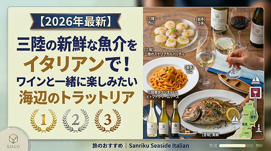 三陸の新鮮な魚介をイタリアンで!ワインと一緒に楽しみたい海辺のトラットリア
