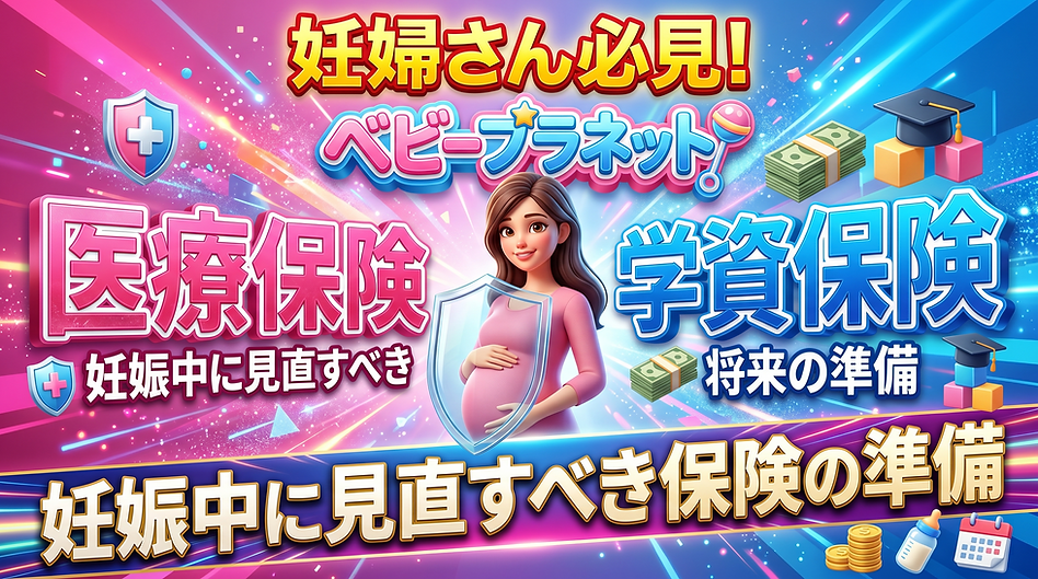 タイトル案妊婦さん必見!ベビープラネットで叶える、賢い医療保険と学資保険の「産前準備」.png