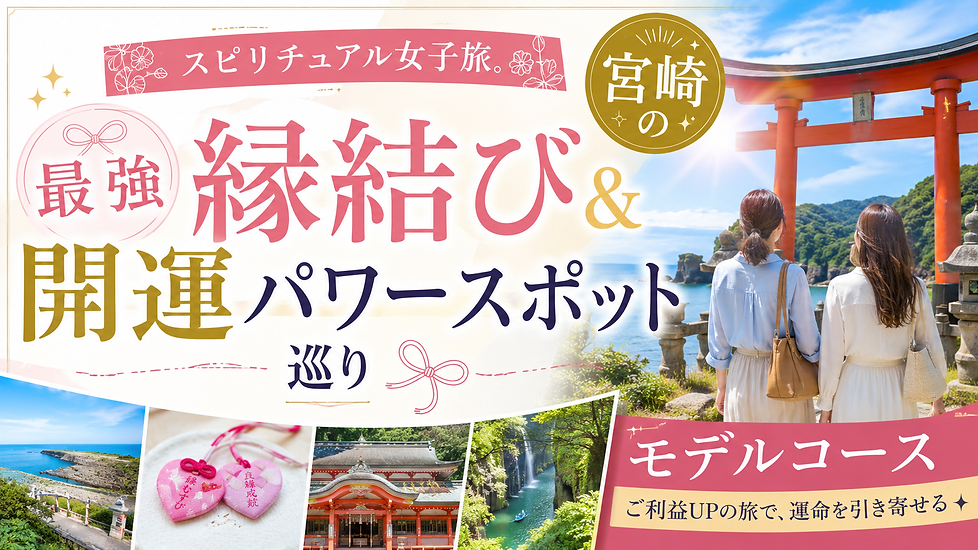 スピリチュアル女子旅。宮崎の最強縁結び&開運パワースポット巡りモデルコース