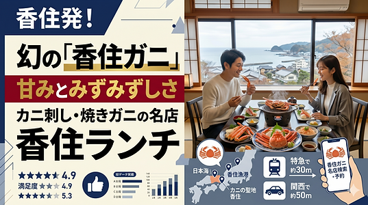幻の「香住ガニ（紅ズワイガニ）」！甘みとみずみずしさがたまらないカニ刺し・焼きガニの名店