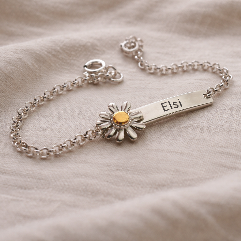 Silver Engraved Name Bracelet