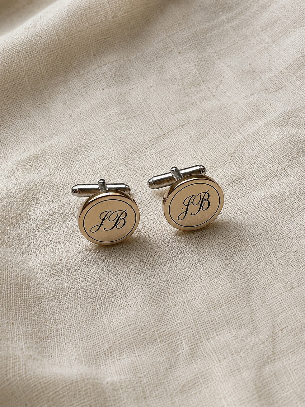 9ct Gold Initial Engraved Cufflinks
