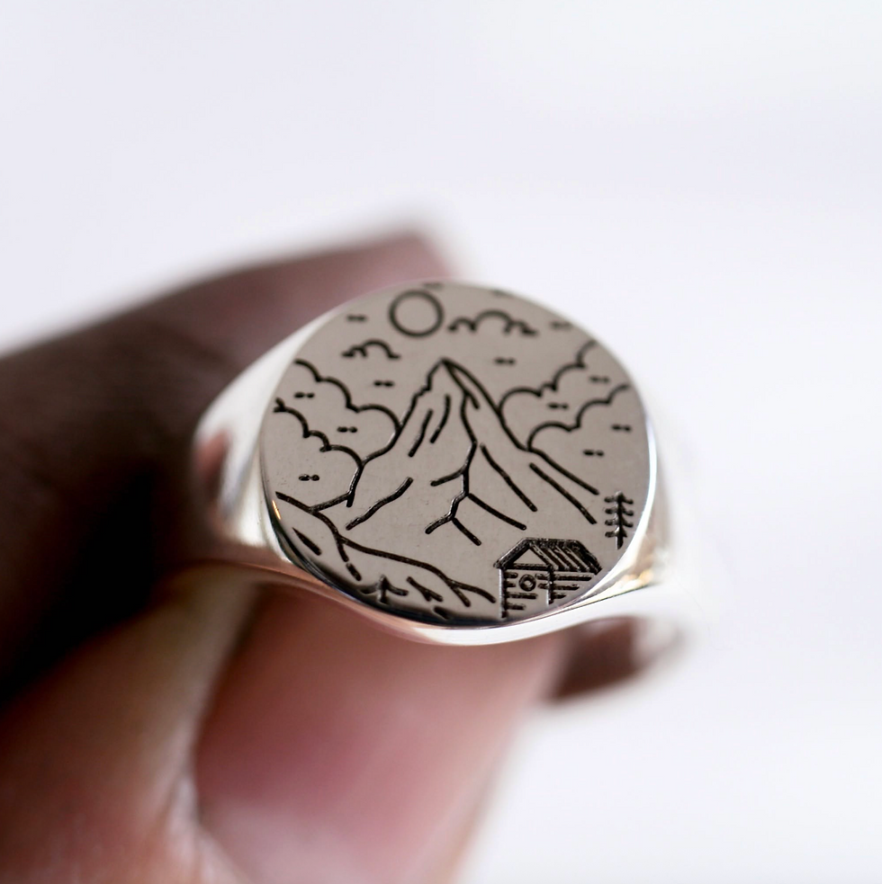 Custom Engraved Signet Ring