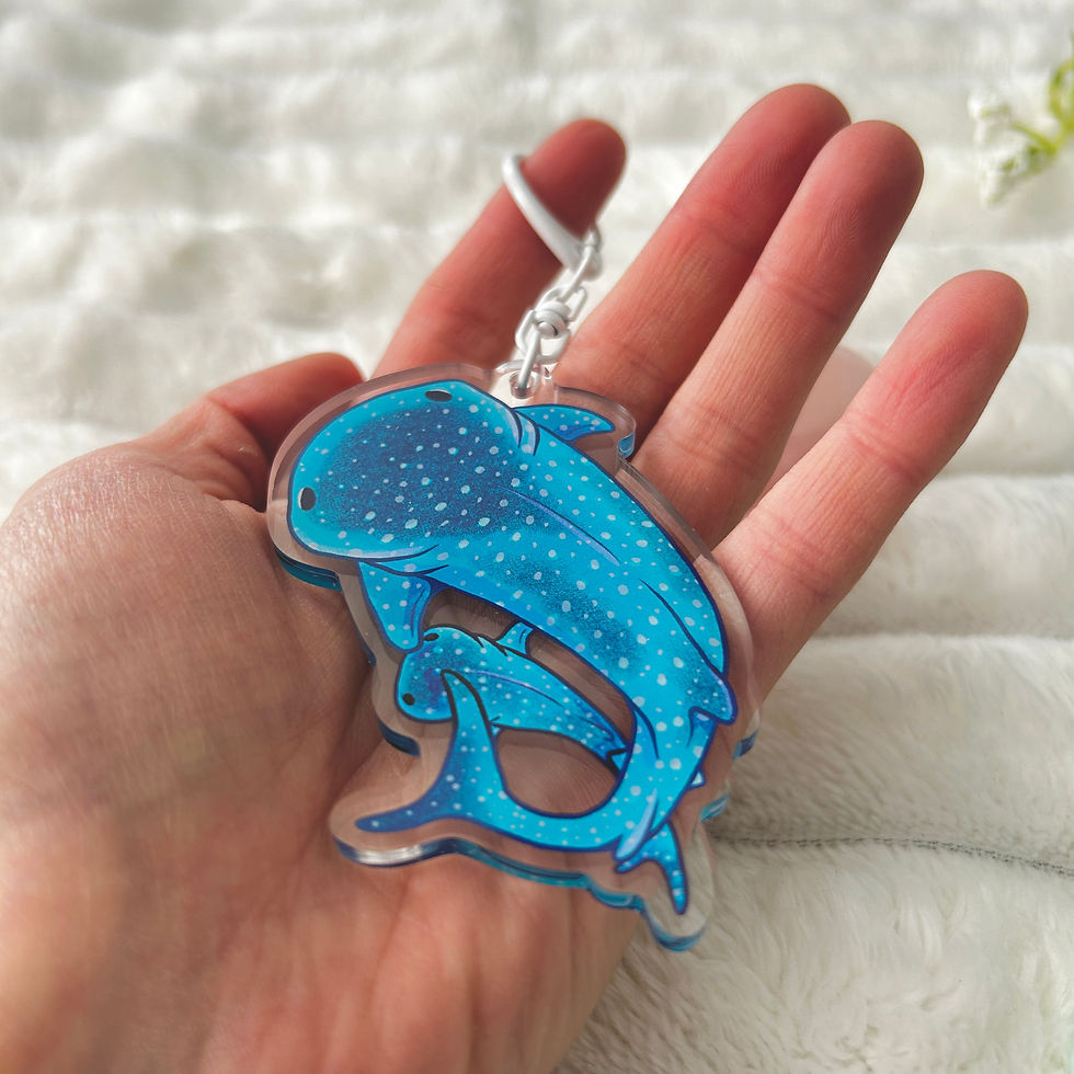 Thumbnail: Mama & Baby Whale Shark Keychain