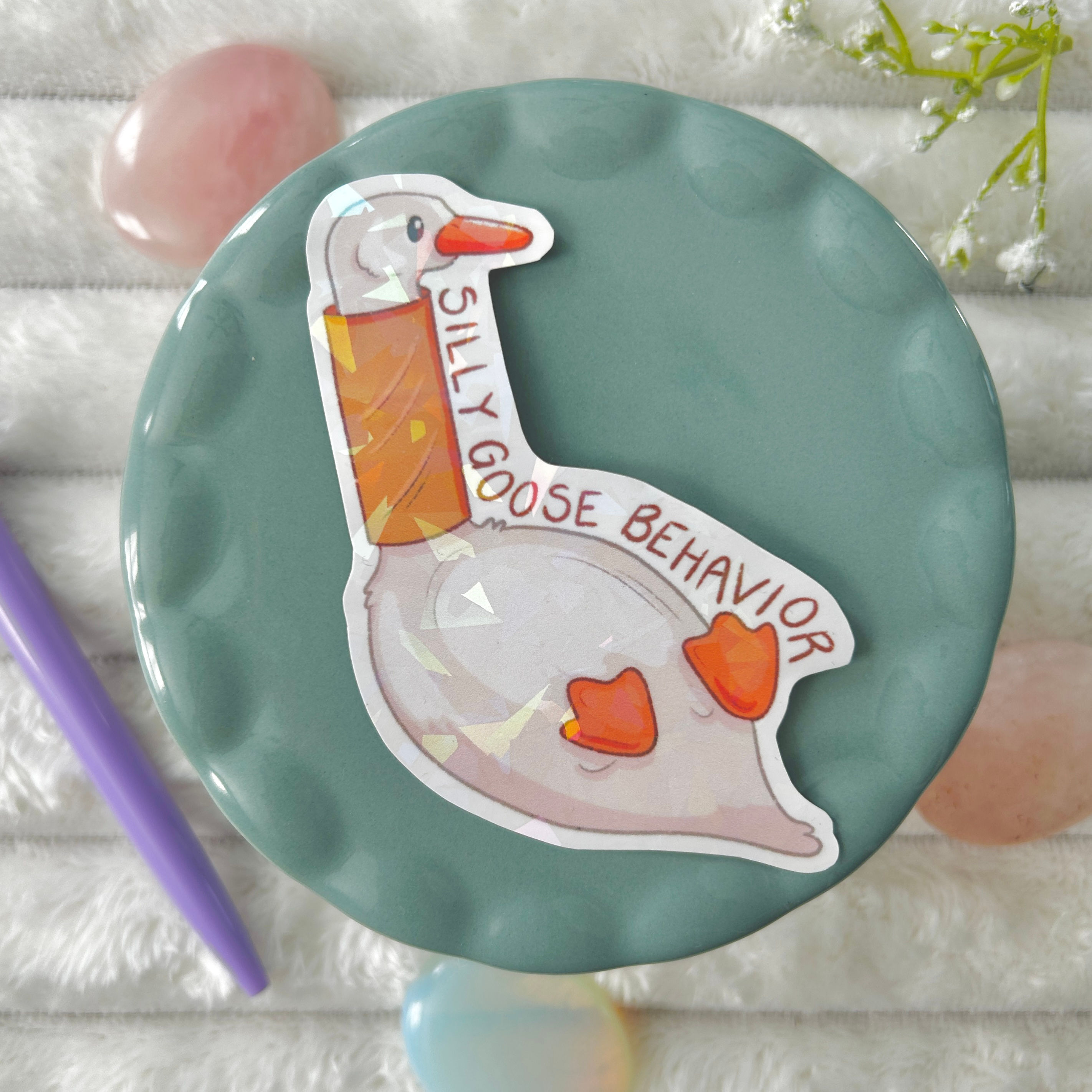 Silly Goose Holographic Sticker
