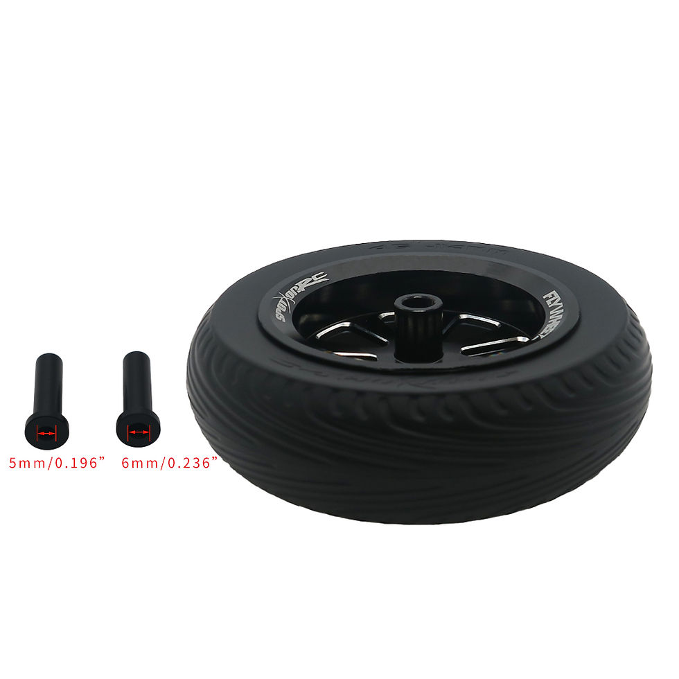Thumbnail: FlyWheelz™ 4.5"-115mm Eight Spoke PU Wheels(pair) + 2pcs more tires(WRA-
