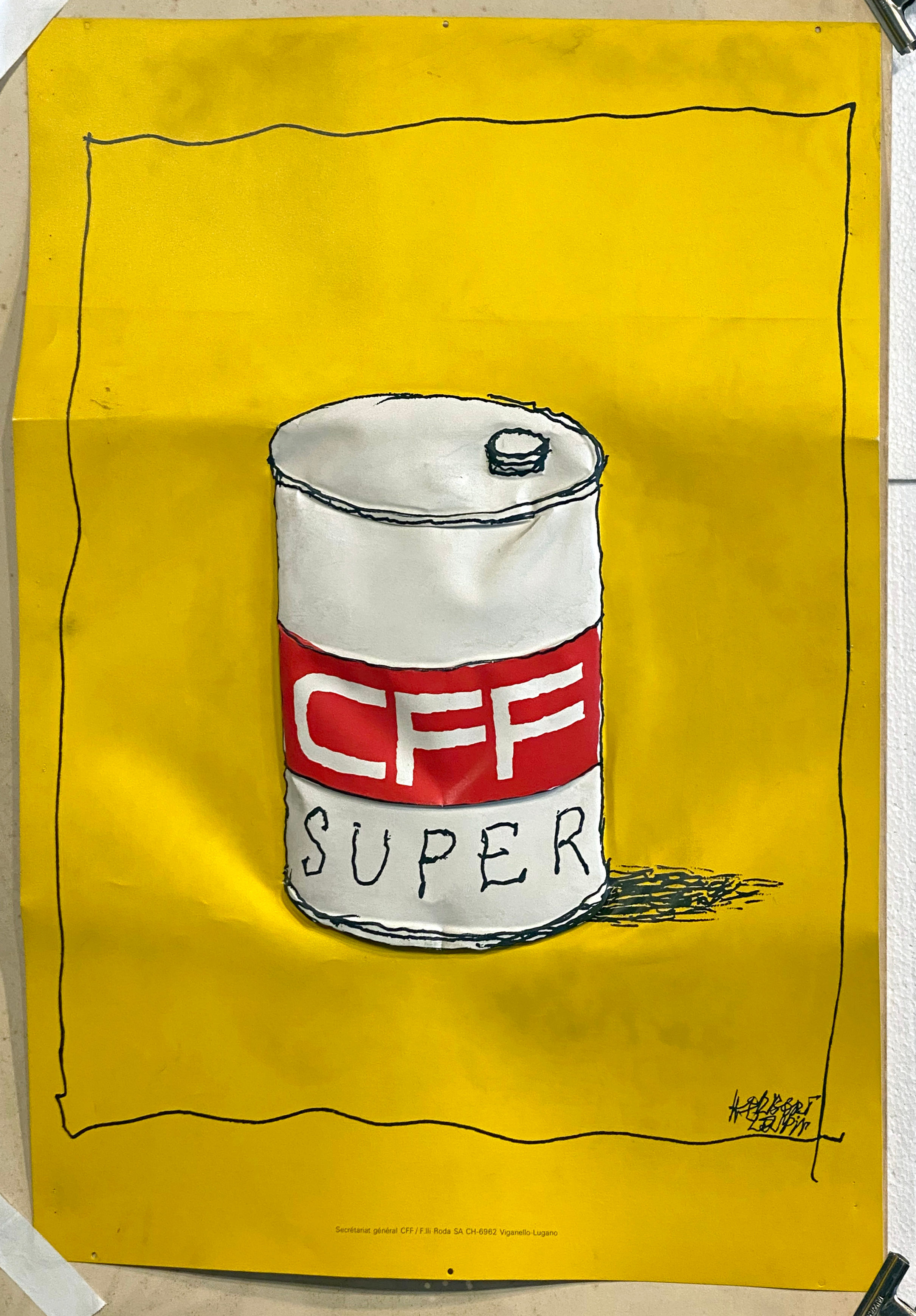 1978 Affichette vinyl relief Leupin