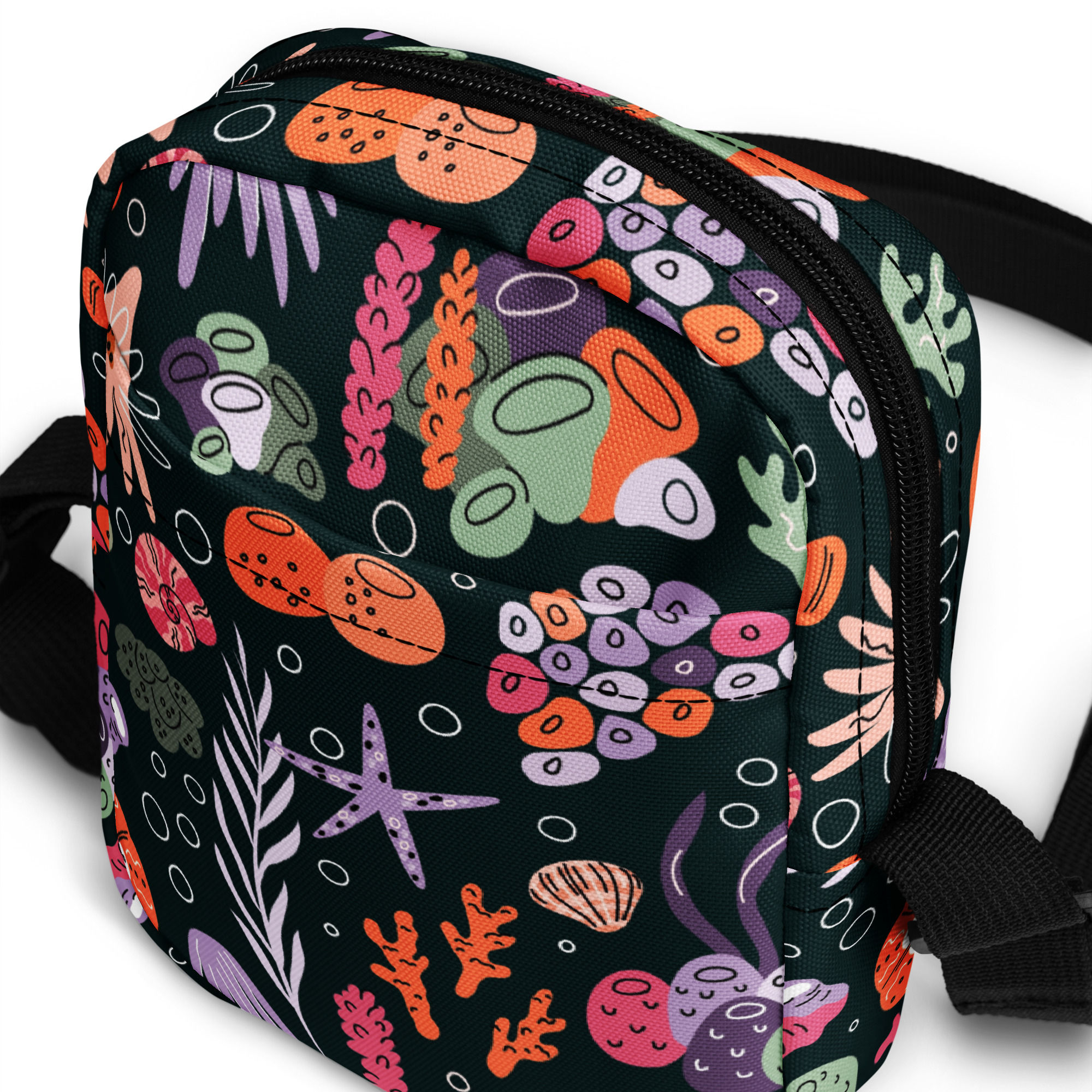 Coral Explosion Unisex Crossbody Bag for All Ages