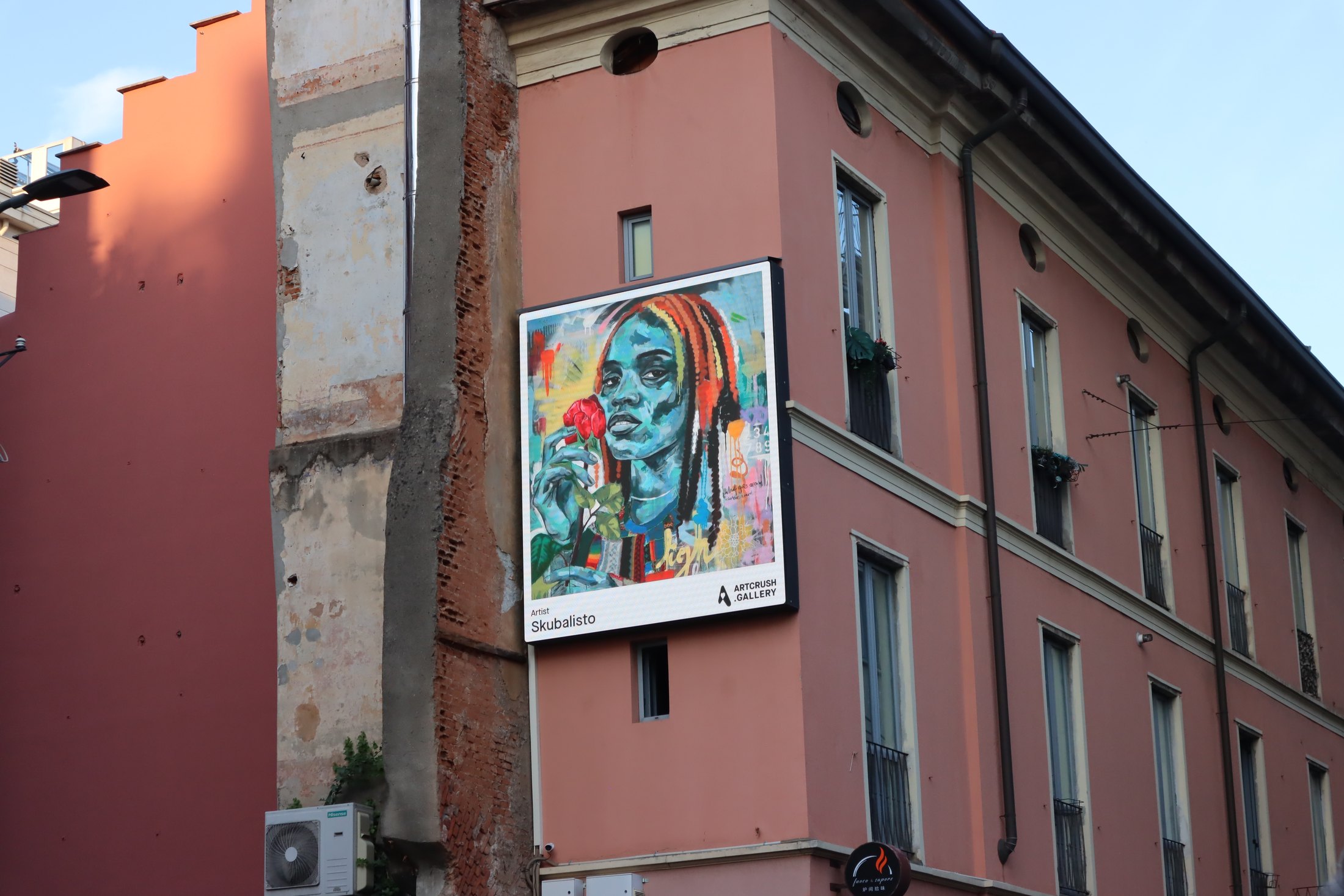 A Precious Object by Skubalisto on a public screen in Italy