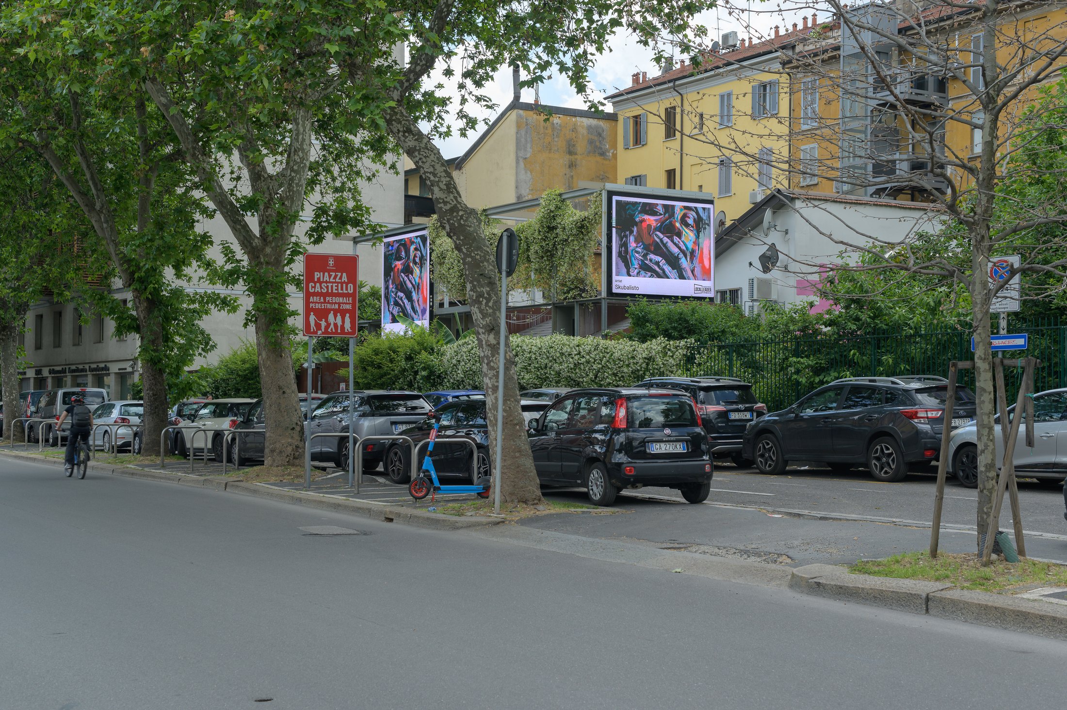 Expensive Freedom by Skubalisto on a public screen in Milan