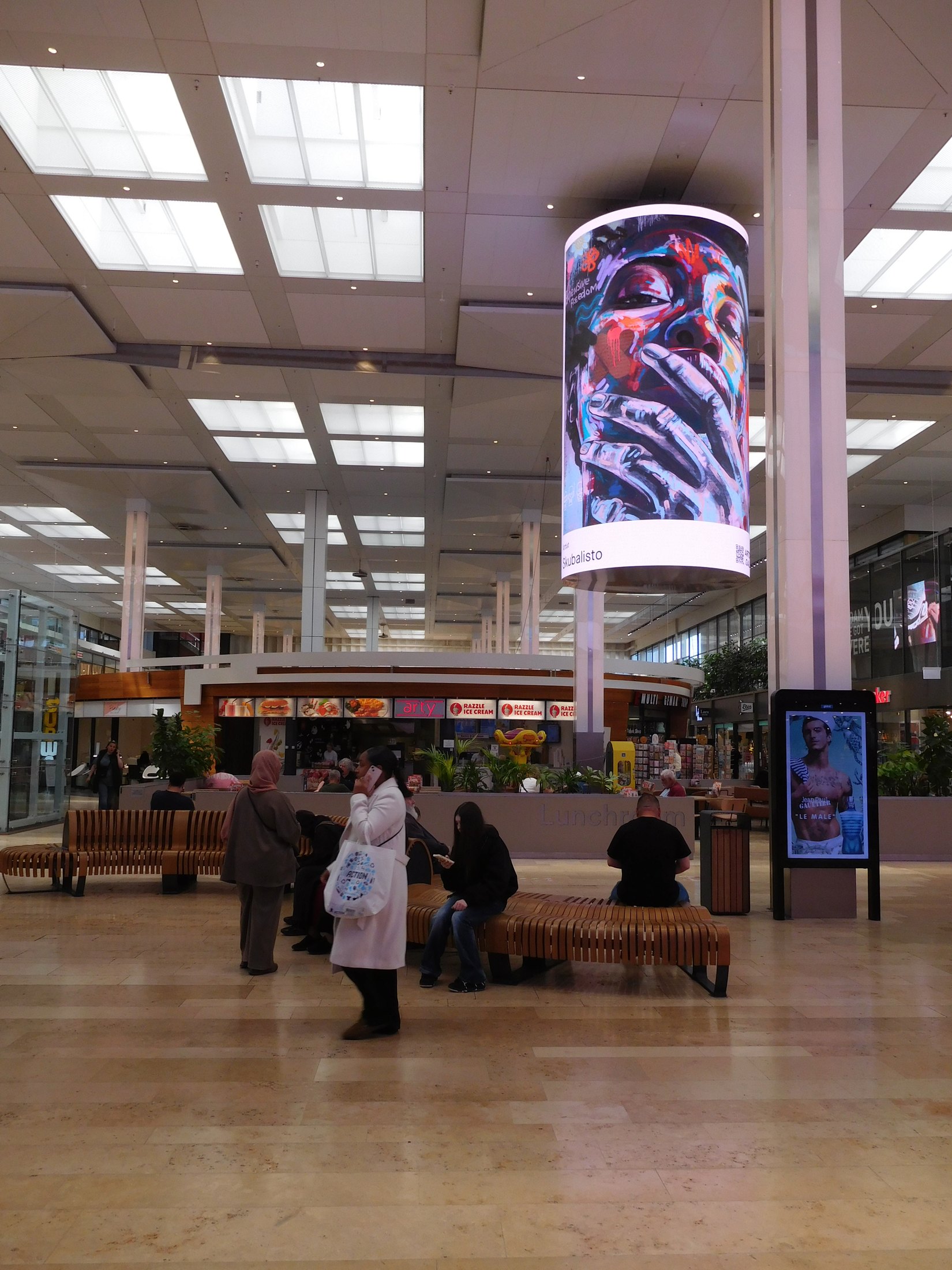 Expensive Freedom by Skubalisto on a public screen in Rotterdam
