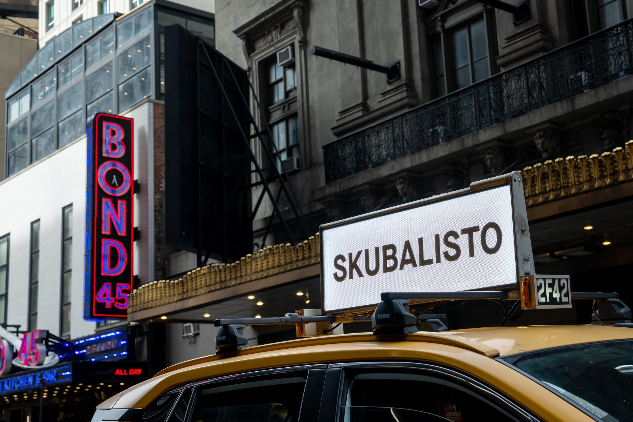 Expensive Freedom by Skubalisto on a public screen in New York