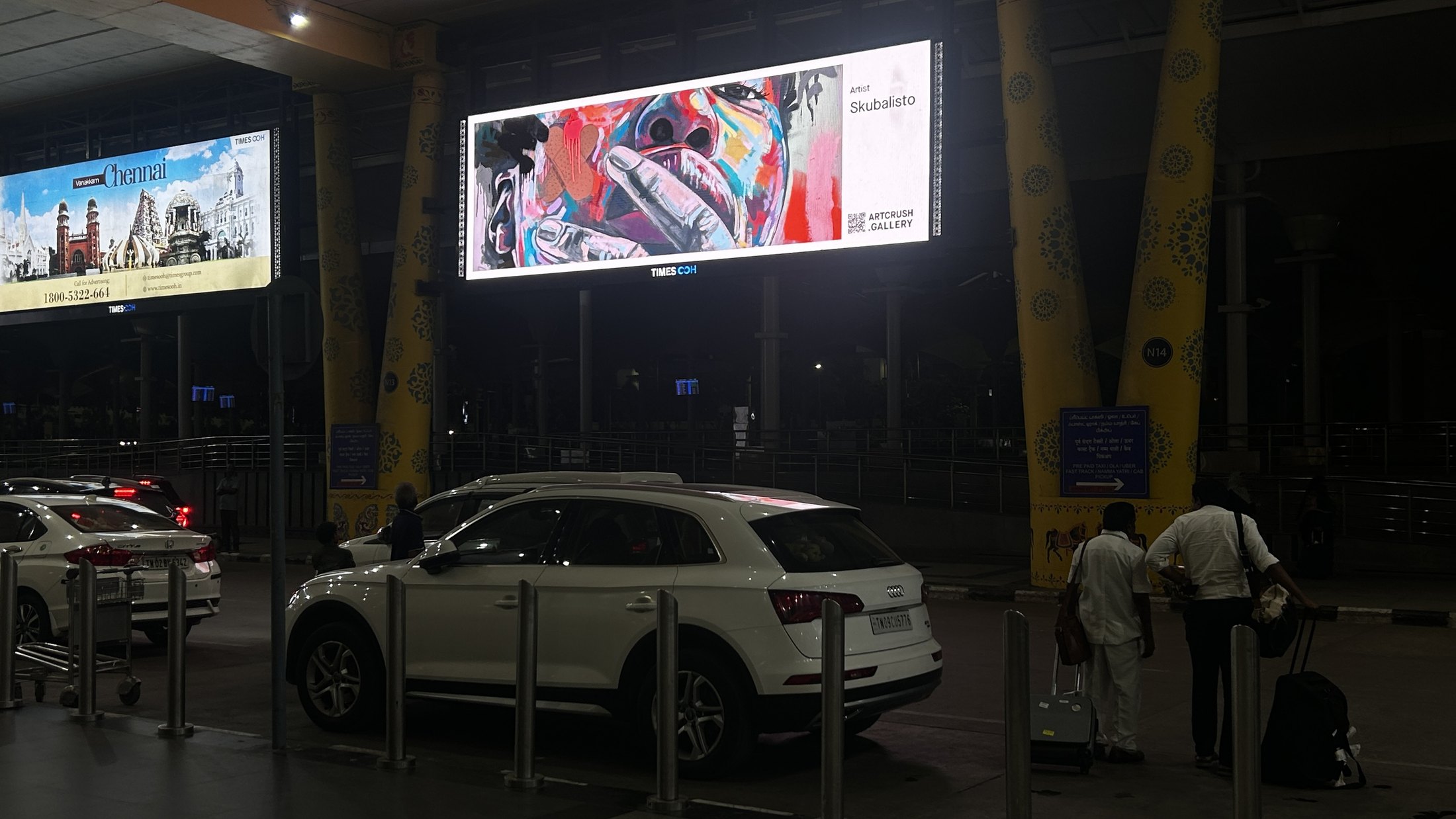 Expensive Freedom by Skubalisto on a public screen in Chennai